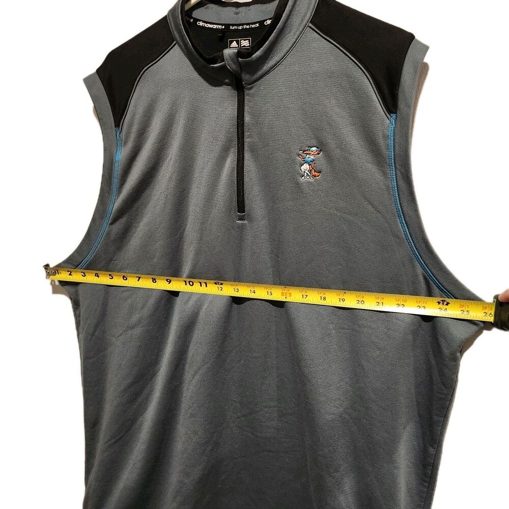 Adidas Golf Mens Climawarm Active  Performance Vest Fox Logo Gray Size 2XL - Picture 4 of 9